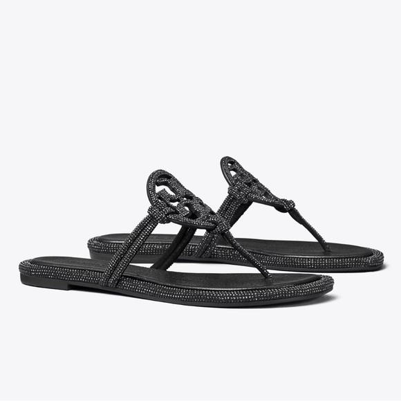 Tory Burch Shoes - Tory Burch Miller Pavé Knotted Sandal Black